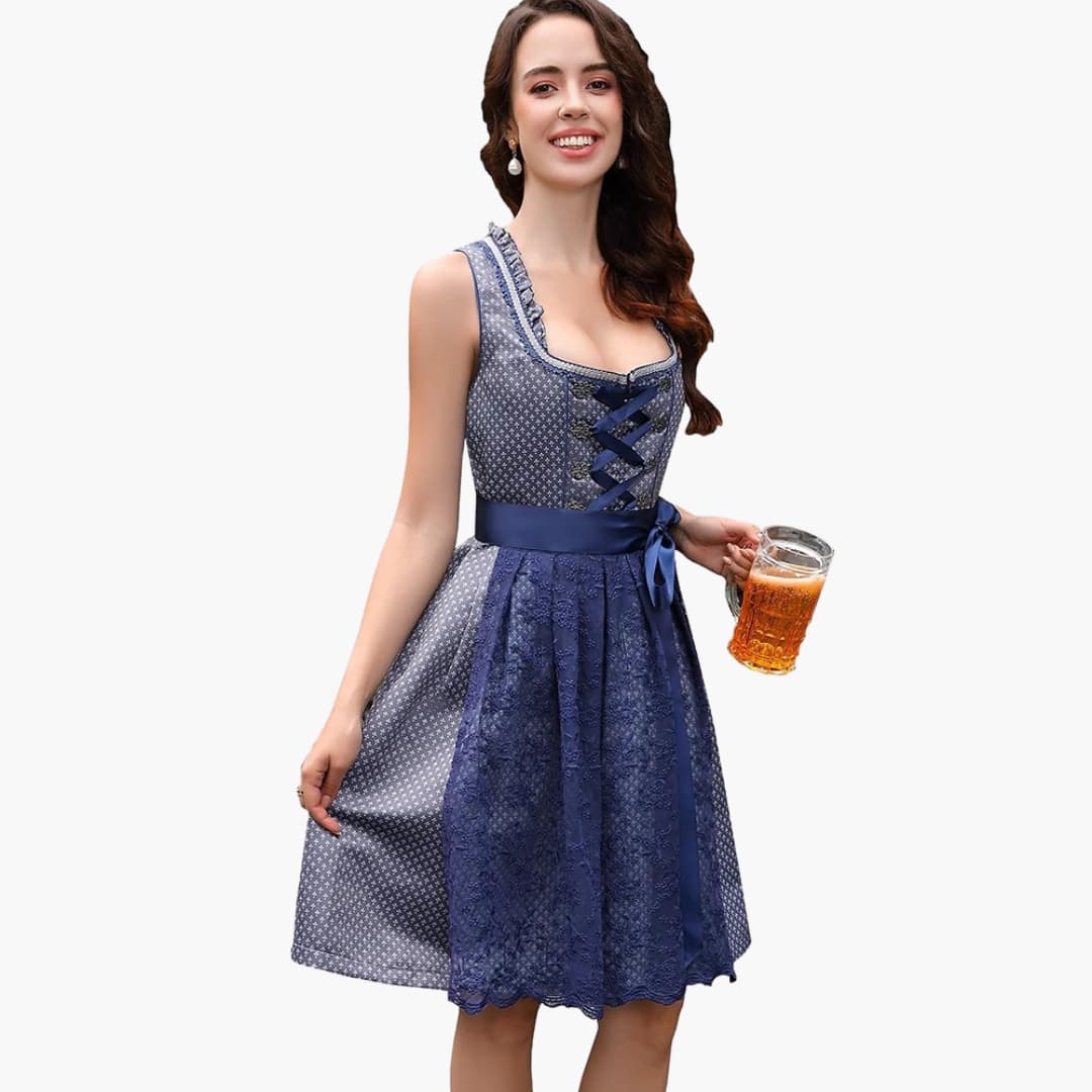 Dirndl kleid mit Spitzenschürze für Damen - Oktoberfest 2025