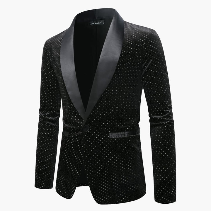 Herren Anzug zweiteilig mit Schalkragen und Satindetails