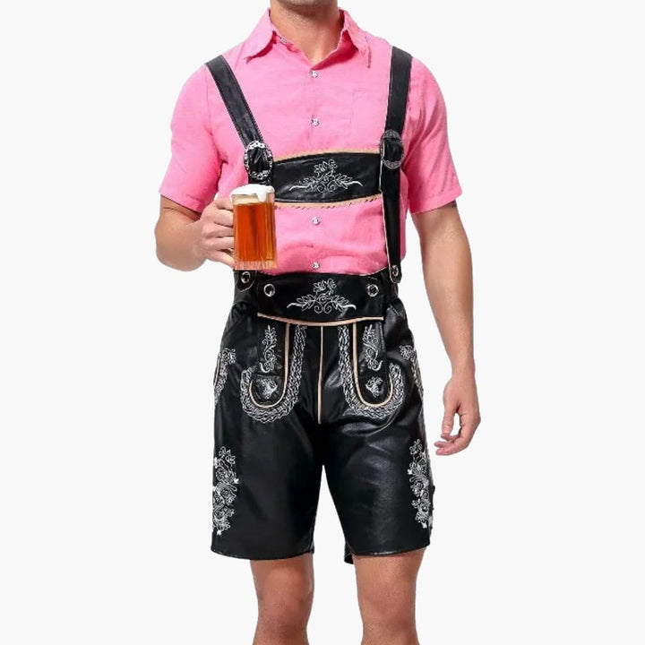 Bestickte Trachten Lederhose für Herren - Oktoberfest 2025