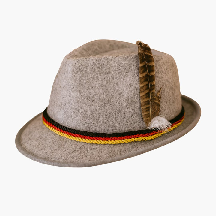 Bayerischer Filz hut mit Feder für Herren - Oktoberfest 2025