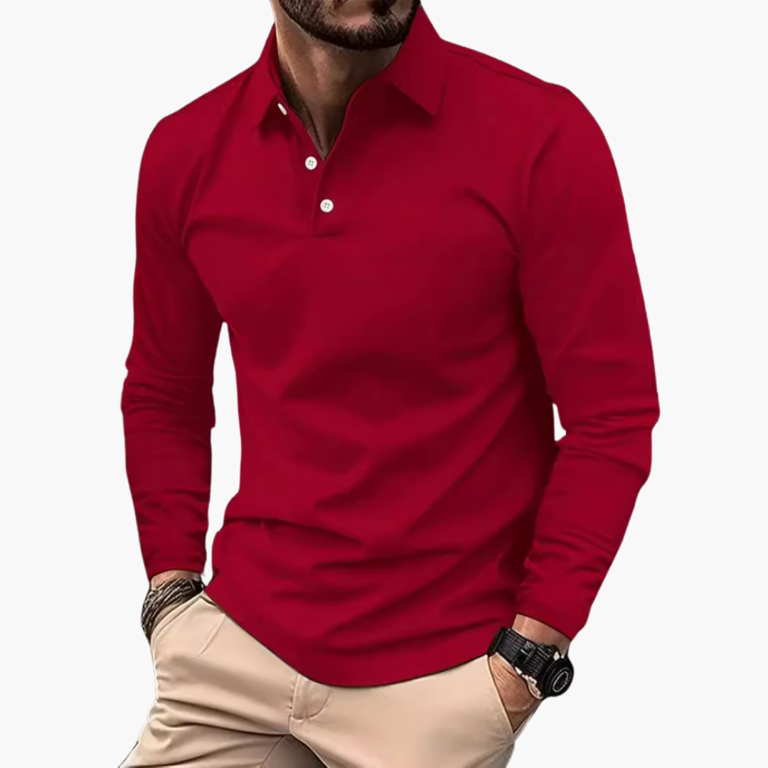 Poloshirt mit langen Ärmeln für Herren – lässiger Look
