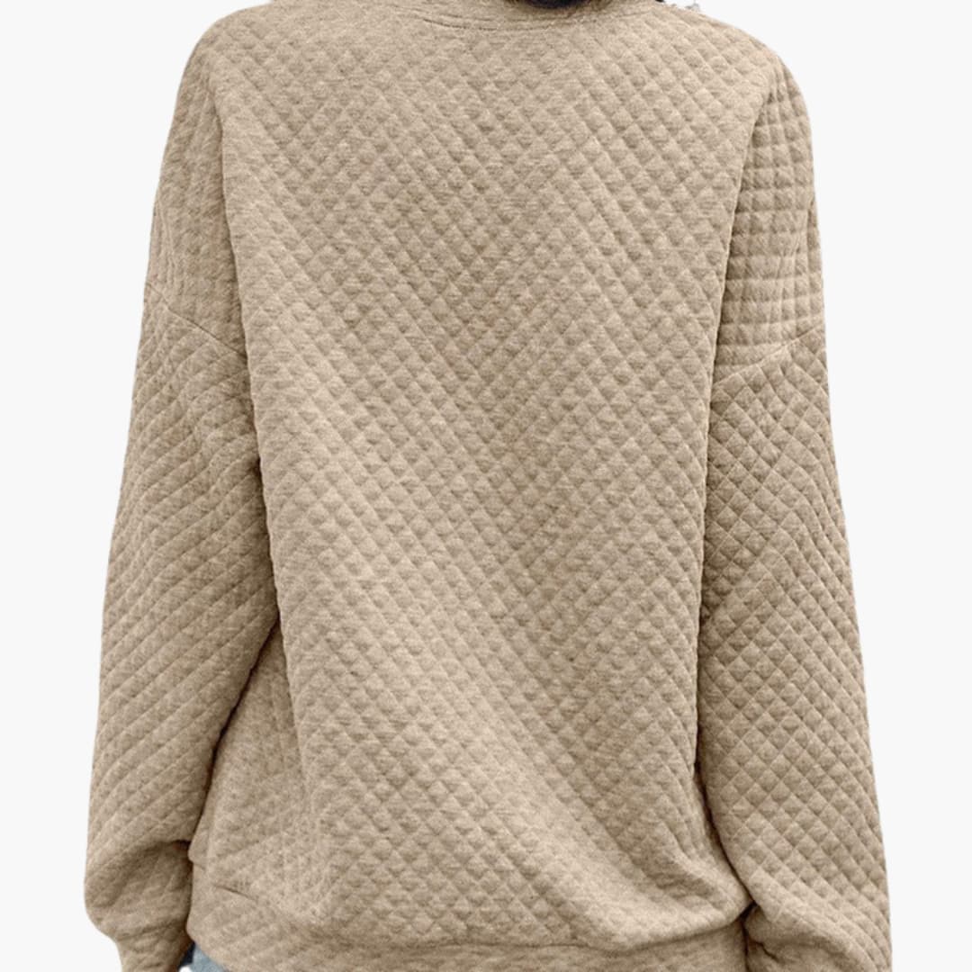 Reißverschluss-Sweatshirt mit Print für Damen