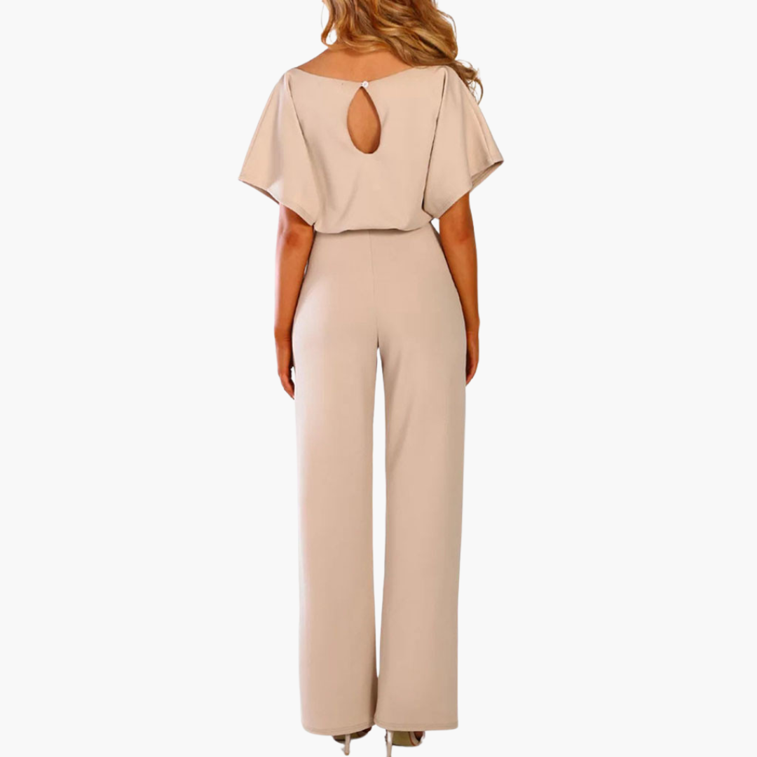Jumpsuit für Damen - Elegant mit Gürtel & weitem Bein