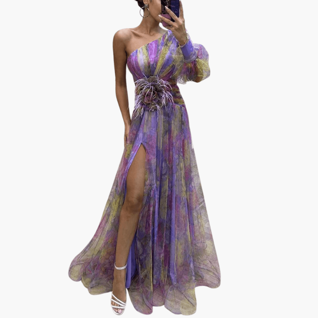 Stilvolles tief ausgeschnittenes Festtagskleid für Frauen - SchmiedeMode