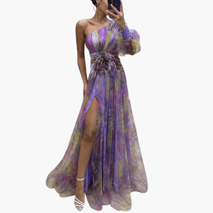 Stilvolles tief ausgeschnittenes Festtagskleid für Frauen - SchmiedeMode