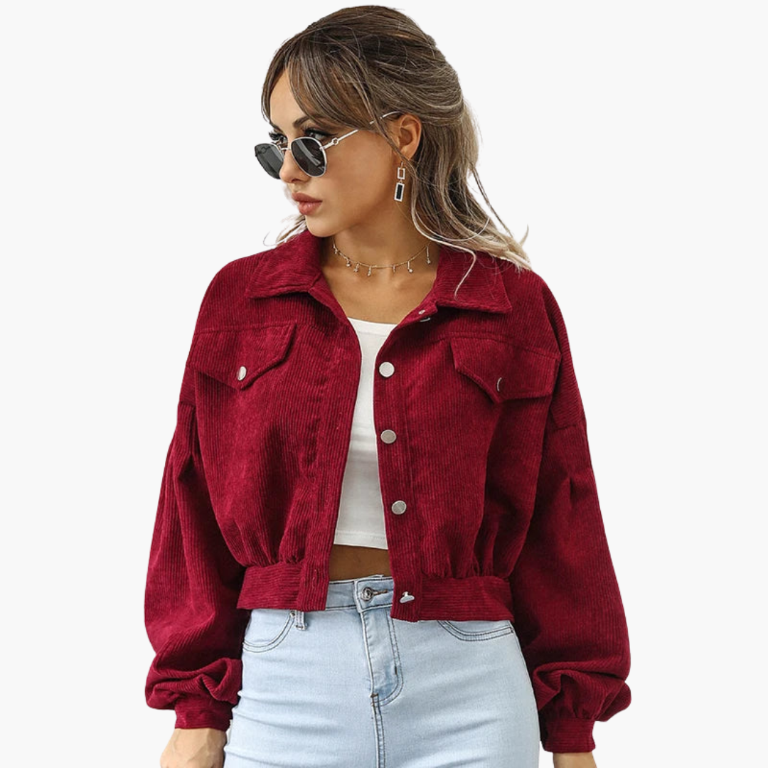 Damen Kurzjacke mit Knopfverschluss