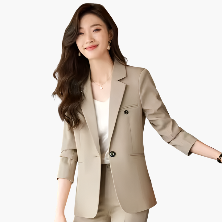 Blazer Set für Damen mit Revers und Knopfleiste vorne