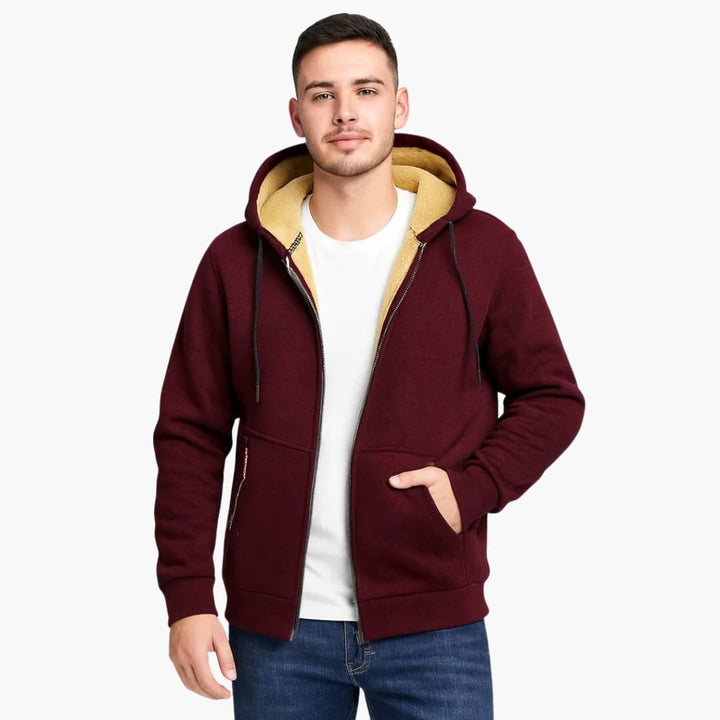 Weste für Herren mit Isolierung Hohem Kragen und Reißverschluss