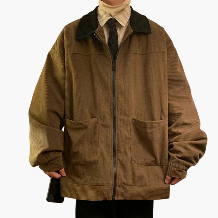 Herren Bomberjacke mit Reißverschluss und Vordertaschen