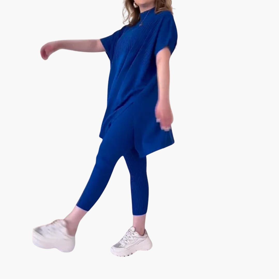 Elegantes, weiches Strick-Zweiteiler-Set für Damen - SchmiedeMode