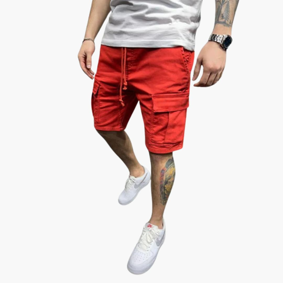 Herren Cargoshorts mit Kordelzug und Klappentaschen