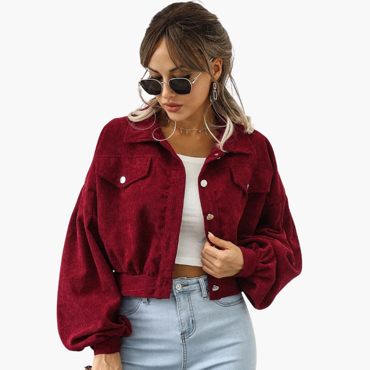 Damen Kurzjacke mit Knopfverschluss