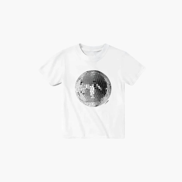 Trendiges Glitzerball-T-Shirt für Damen - SchmiedeMode