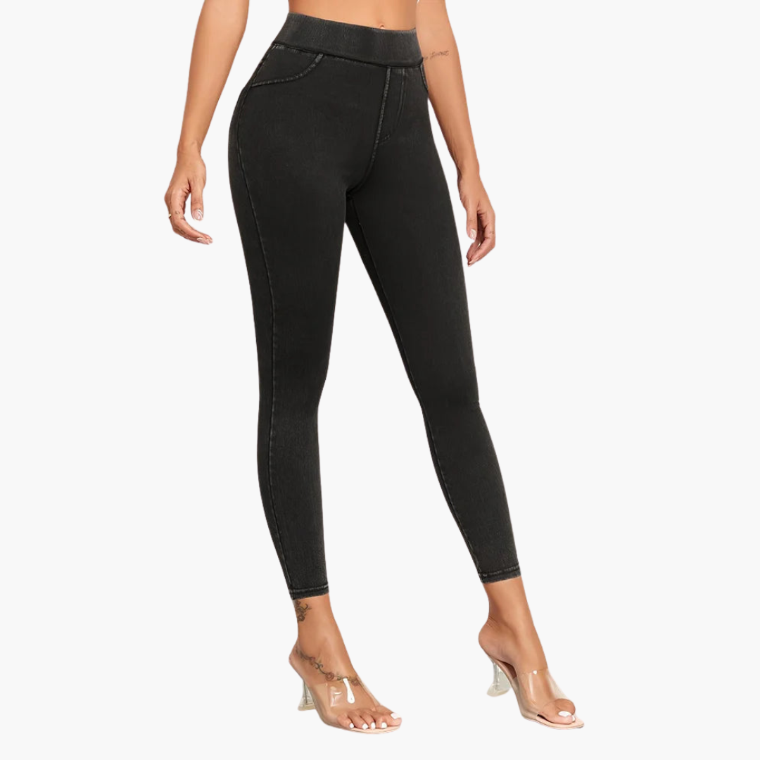 Damen Jeggings mit hohem Bund und schmalem Bein