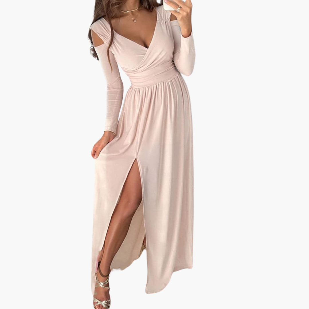 Abendkleid für Damen – Lang, Elegant & Mit Hohem Schlitz - SchmiedeMode