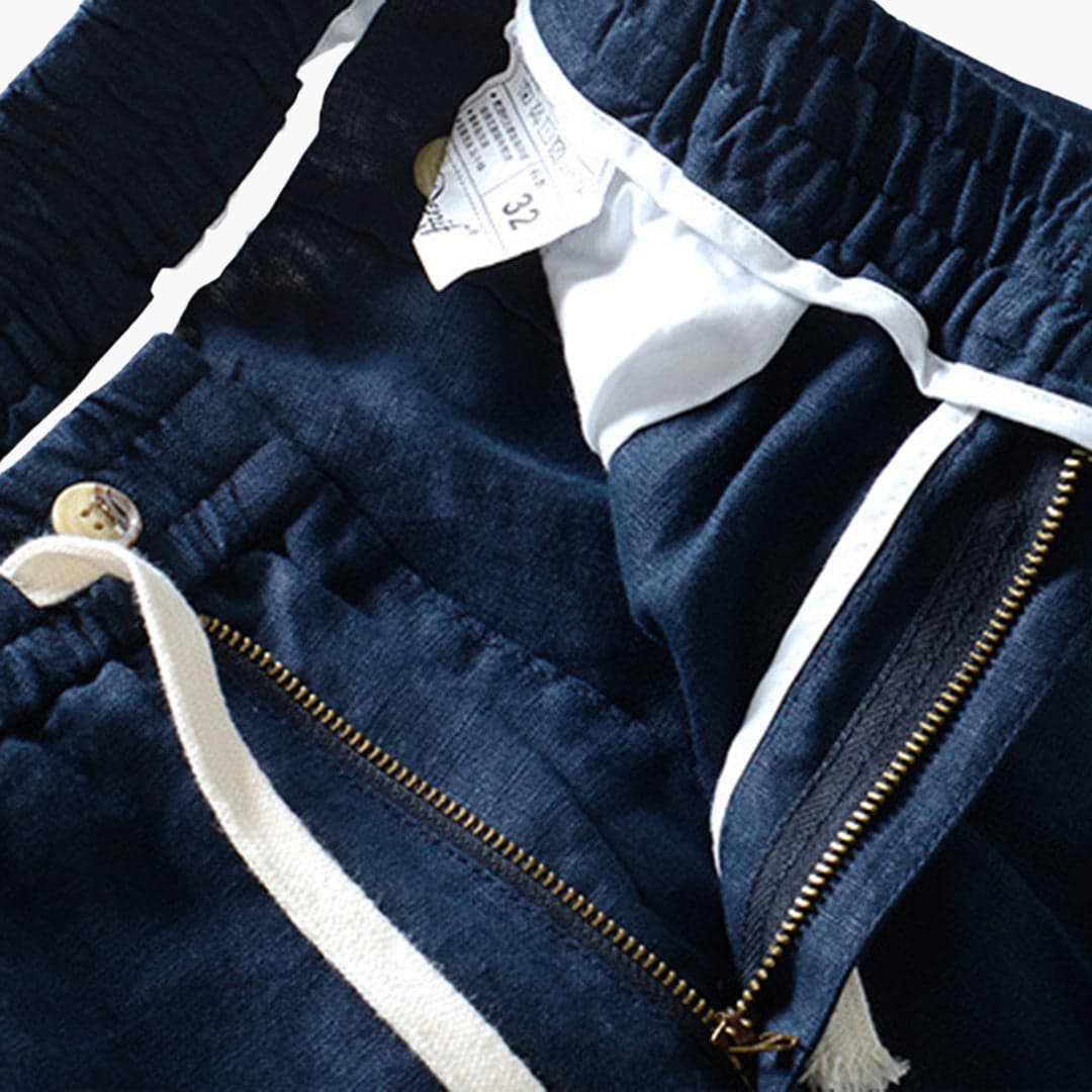 Herren Sommerhose mit elastischem Bund und Kordelzug