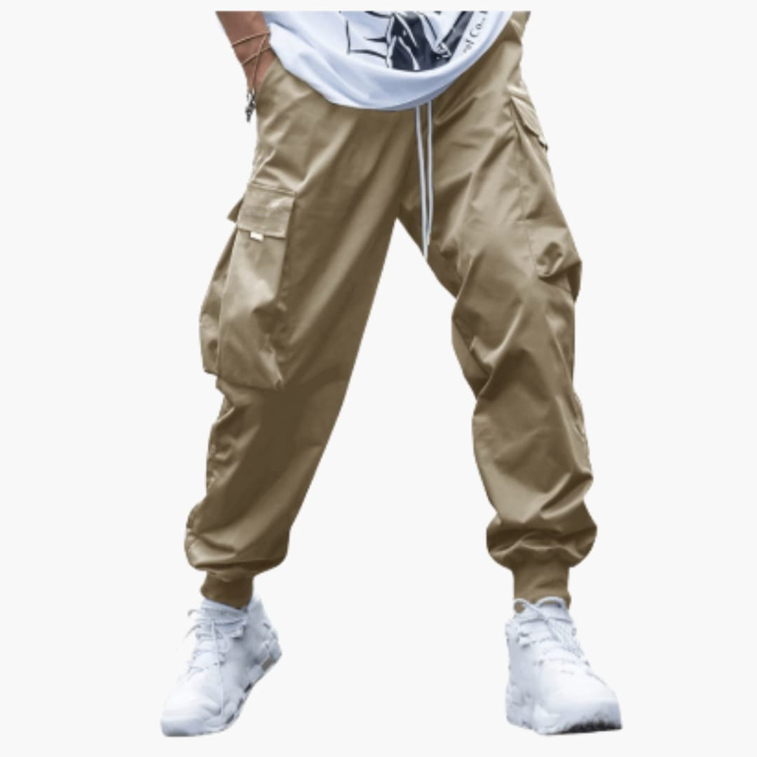Herren-Cargo-Joggerhose mit Kordelzug und elastischen Bündchen