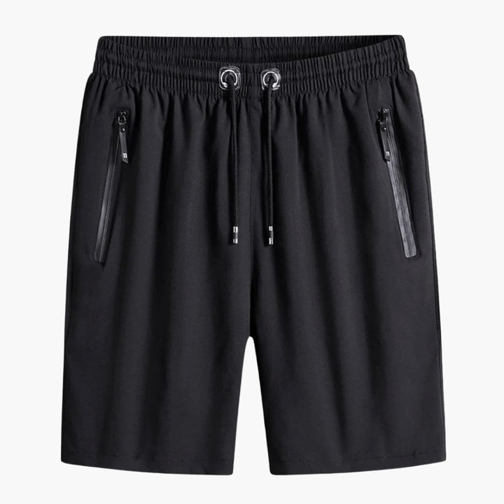 Herren Sommer Shorts mit Reißverschlusstaschen und Kordelzugbund