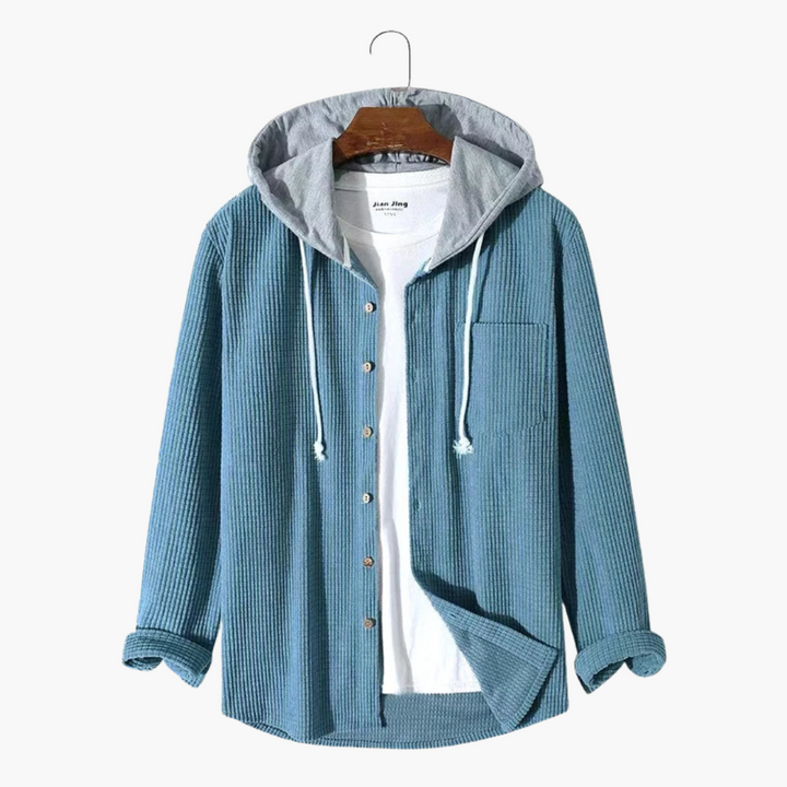 Herren Kapuzenjacke mit Knopfverschluss