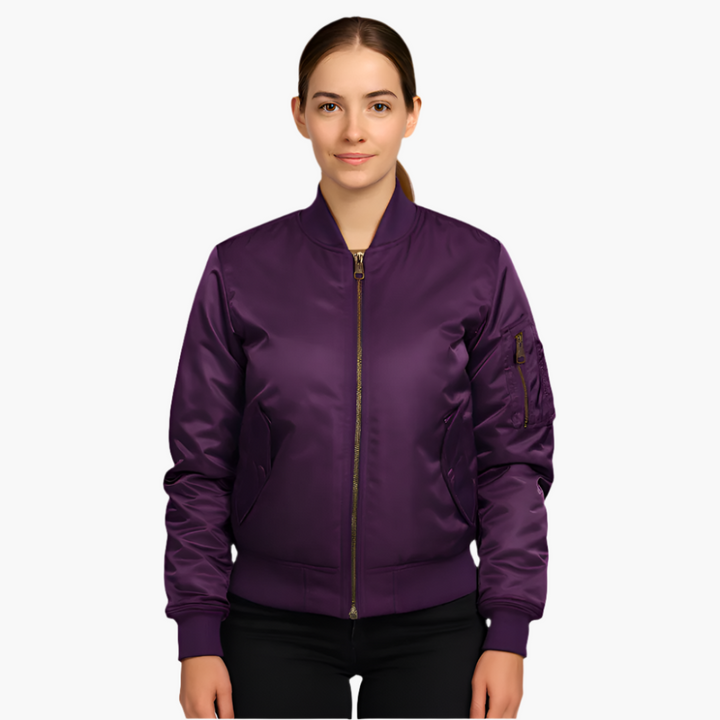 Damenjacke mit geripptem Kragen und Ärmeltasche