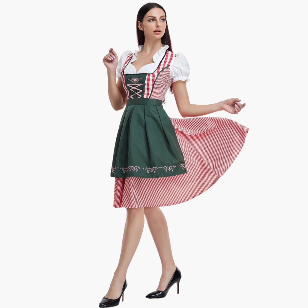Dirndl kleid mit Schürze für Damen - Oktoberfest 2025