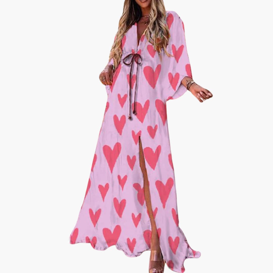 Farbenfrohes Sommerkleid - Damen Maxikleid mit Blumenprint