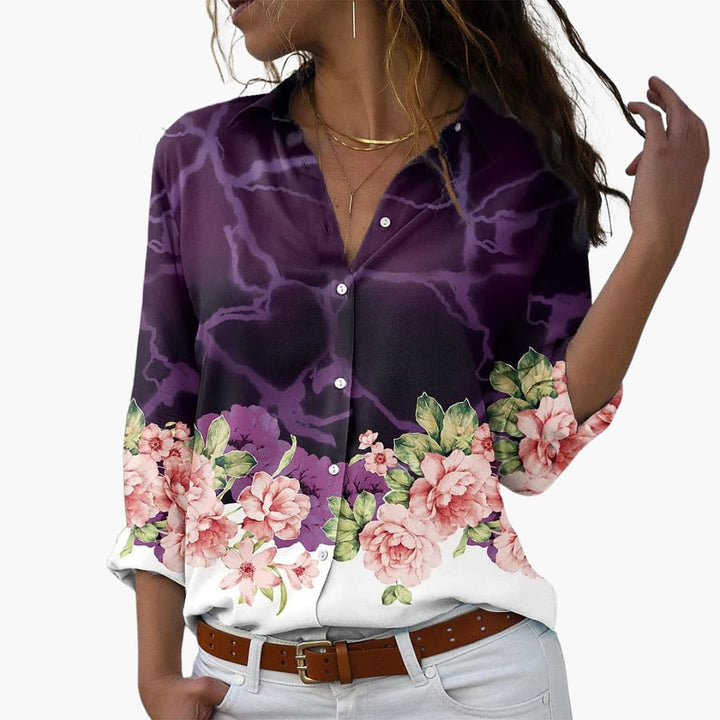 Sommer Top für Damen mit Blumenprint - Lässig & Modern