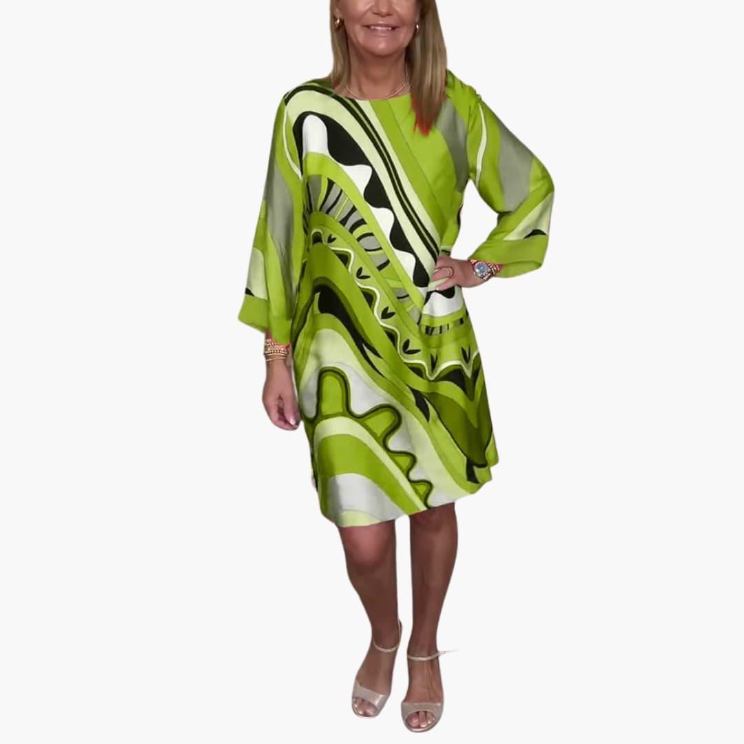 Elegantes bedrucktes Midikleid für Damen - SchmiedeMode