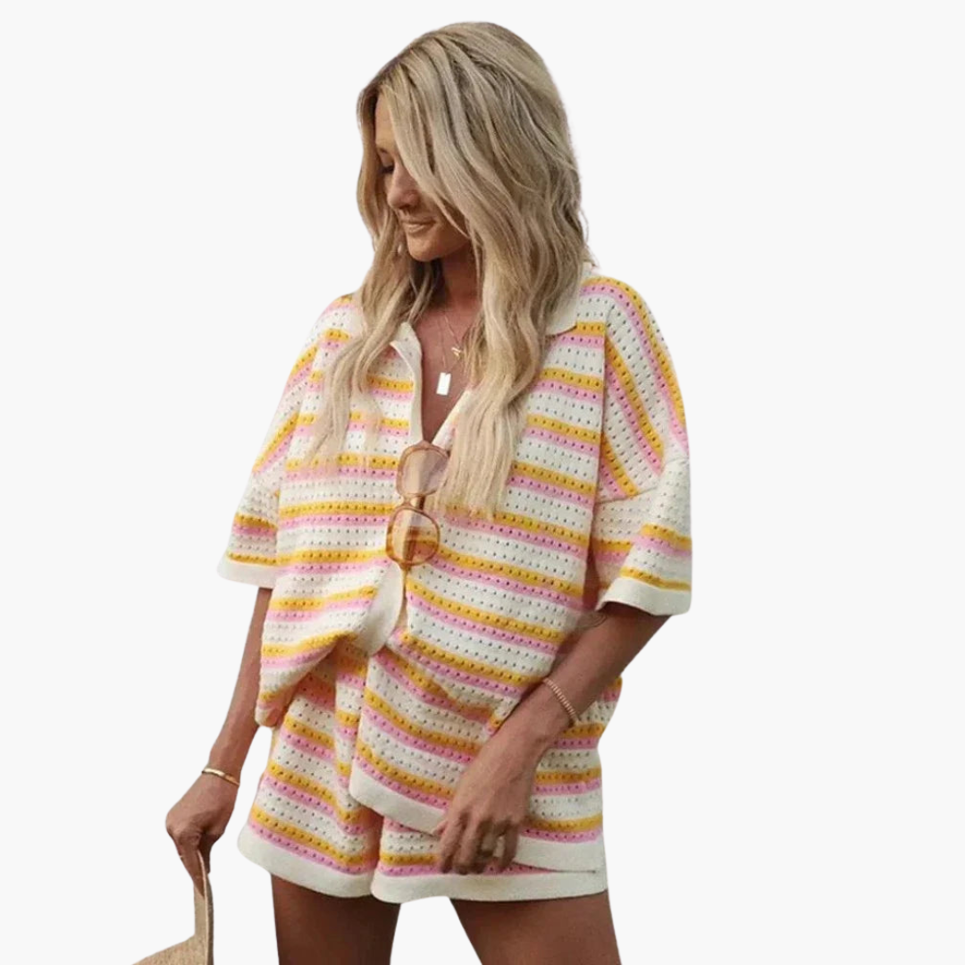 Crochet 2-Piece Set für Frauen - Stylish Sommer-Outfit