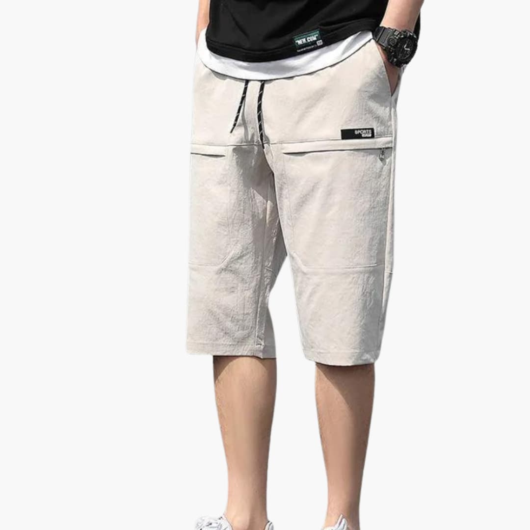 Herren Cargo Shorts mit Taschen und elastischem Bund für Sommer