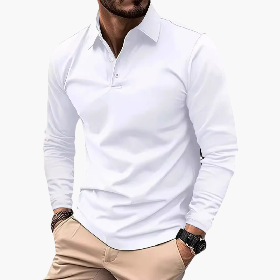 Poloshirt mit langen Ärmeln für Herren – lässiger Look