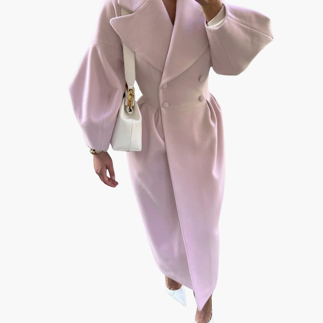 Langer Trenchcoat mit Revers für Damen