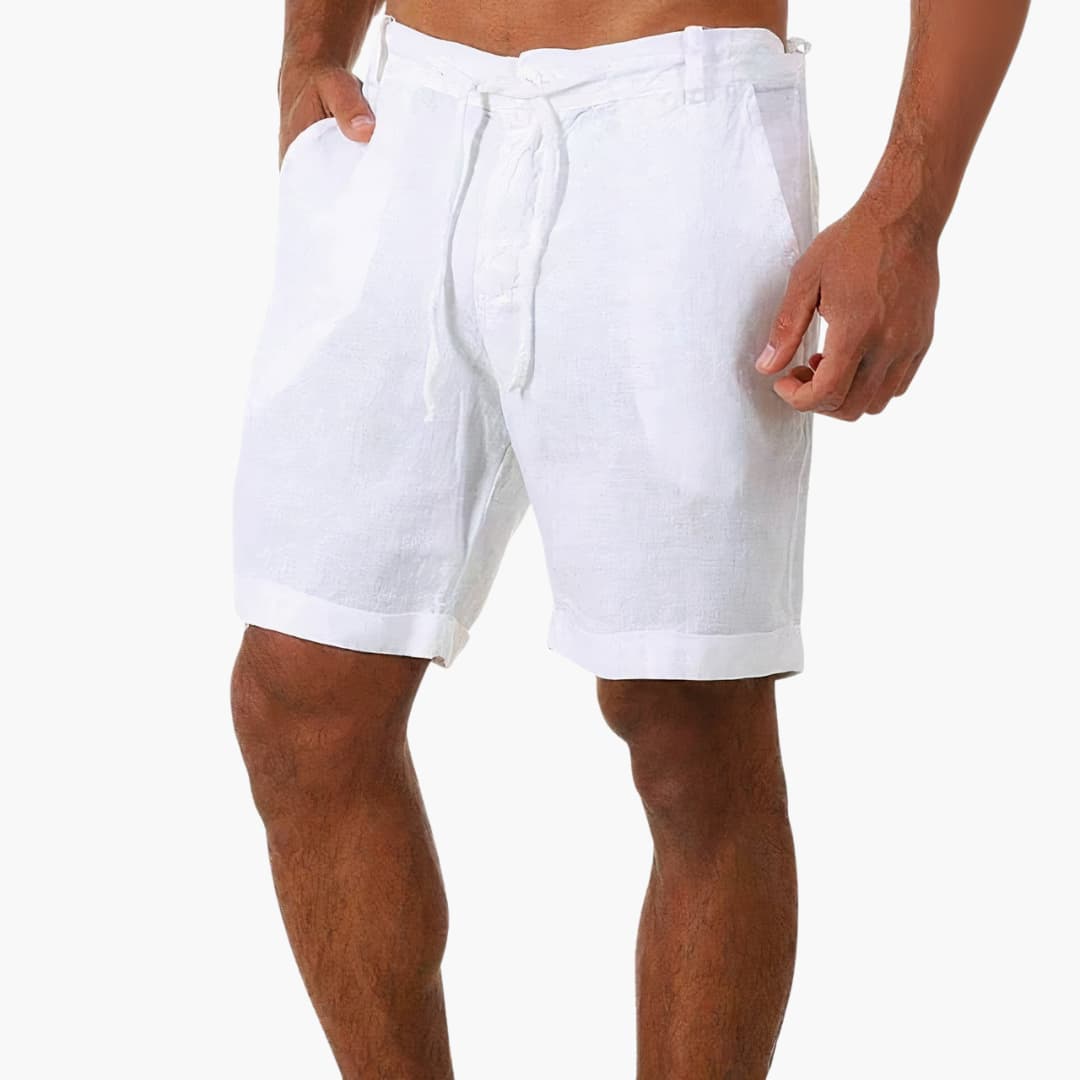 Herren Sommerhose mit Tunnelzug und seitlichen Taschen