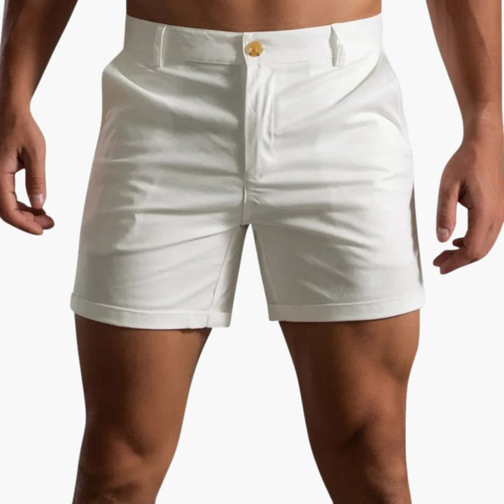 Herren Sommer Shorts mit Knopfverschluss und Gürtelschlaufen