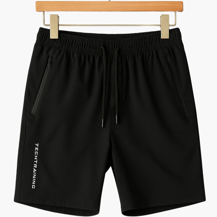 Herren-Trainingsshorts mit Reißverschlusstaschen und Kordelzug