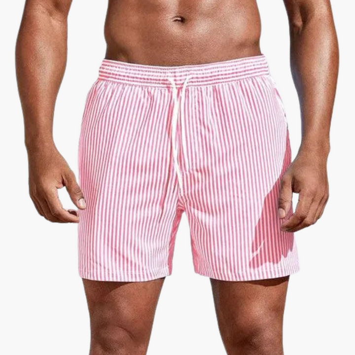 Badeshorts - Herren gestreift & schnelltrocknend Sommer