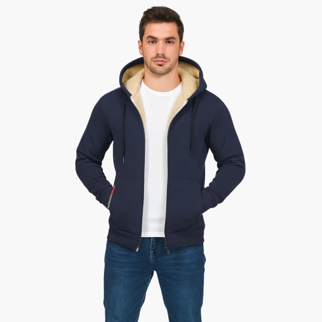 Weste für Herren mit Isolierung Hohem Kragen und Reißverschluss