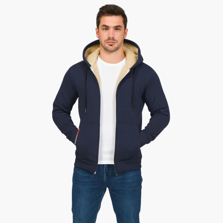 Weste für Herren mit Isolierung Hohem Kragen und Reißverschluss