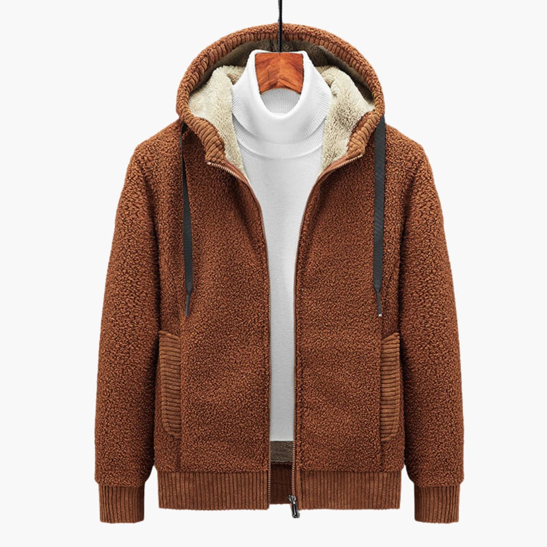 Herren-Hoodie mit Reißverschluss und gefütterter Kapuze