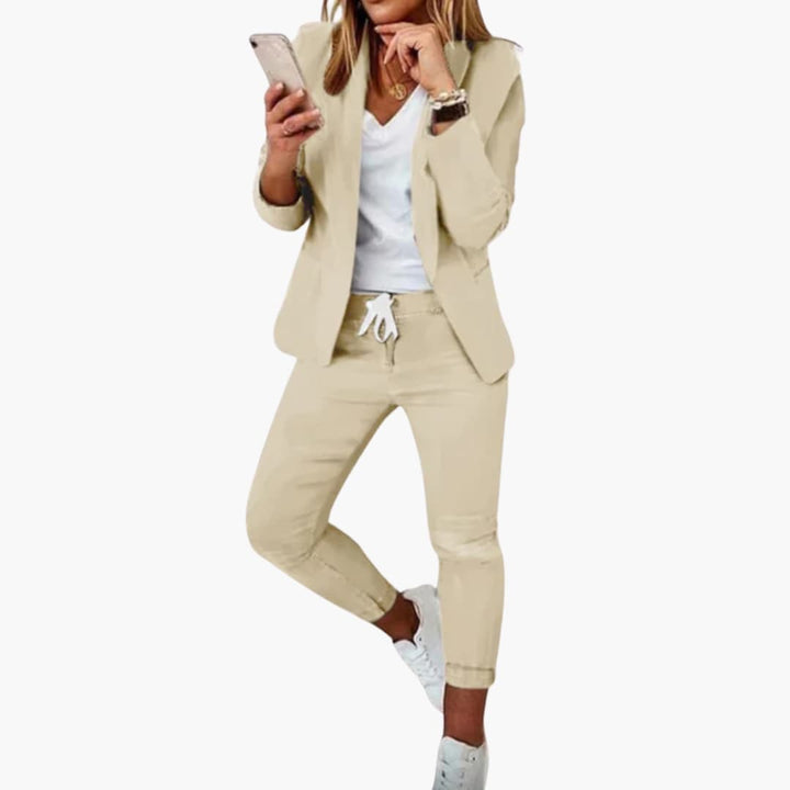 Lounge-Set für Frauen - Blazer mit Jogginghose und Kordelzug