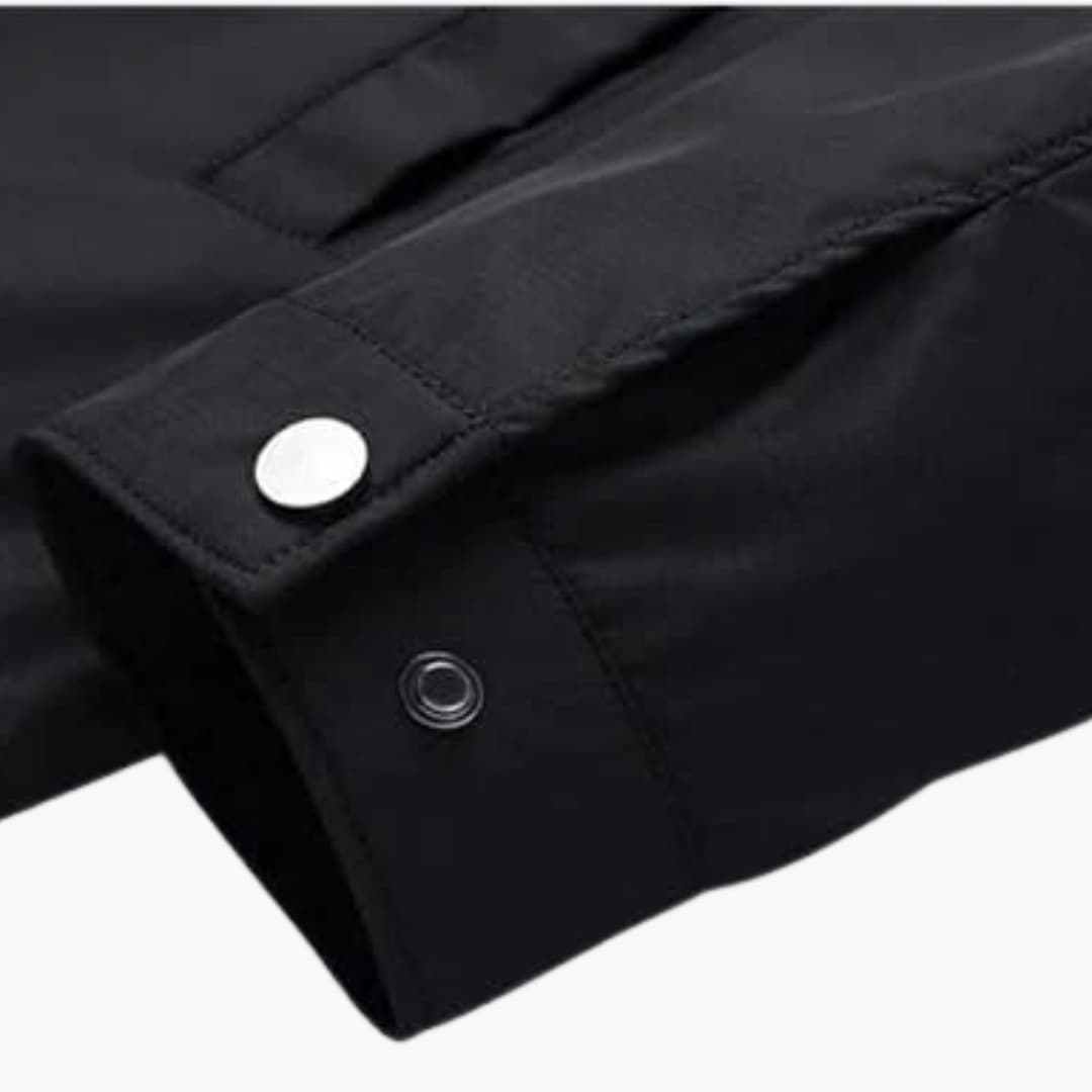 Herrenjacke mit kariertem Futter und Frontreißverschluss