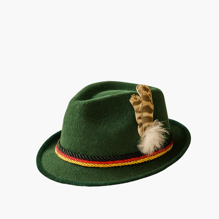 Bayerischer Filz hut mit Feder für Herren - Oktoberfest 2025