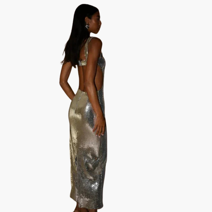 Abendkleid für Frauen - Glamouröses Pailletten Kleid - SchmiedeMode