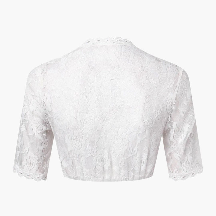 Spitzen V-Ausschnitt Dirndl bluse für Damen - Oktoberfest 2025