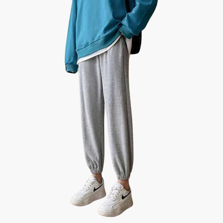 Damen Jogginghosen mit Kordelzugbund und Bündchen