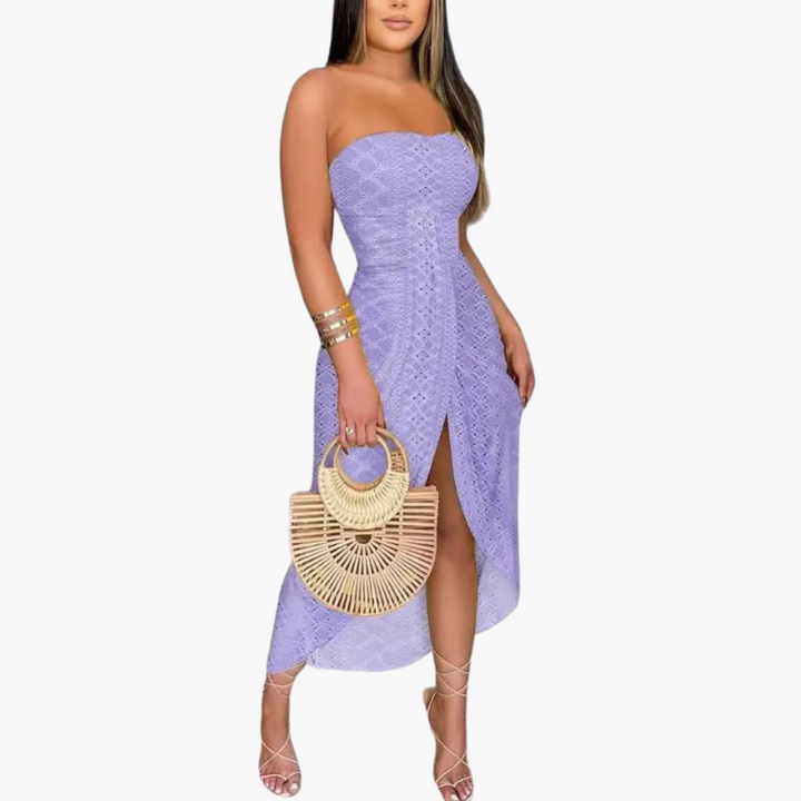 Besticktes Midikleid für Damen – Elegantes Sommerkleid