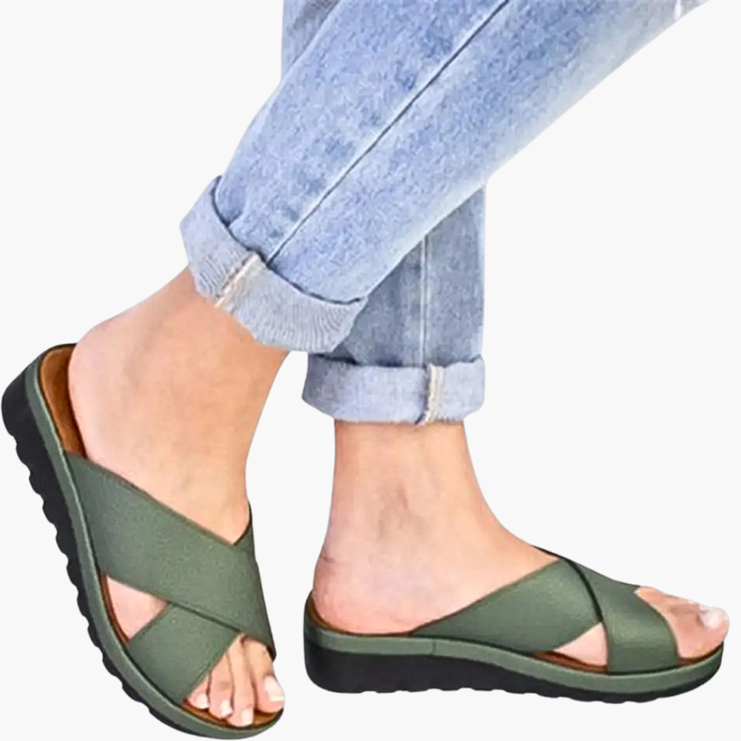 Bequeme Damen Sandalen mit Kreuzriemen – Sommer Schuhe