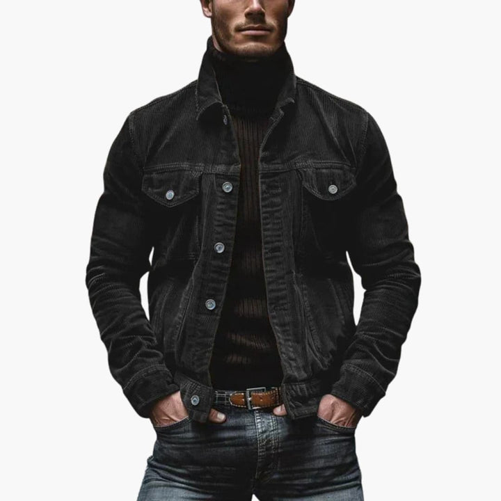 Herren Jacke mit Knopfleiste und Taschen