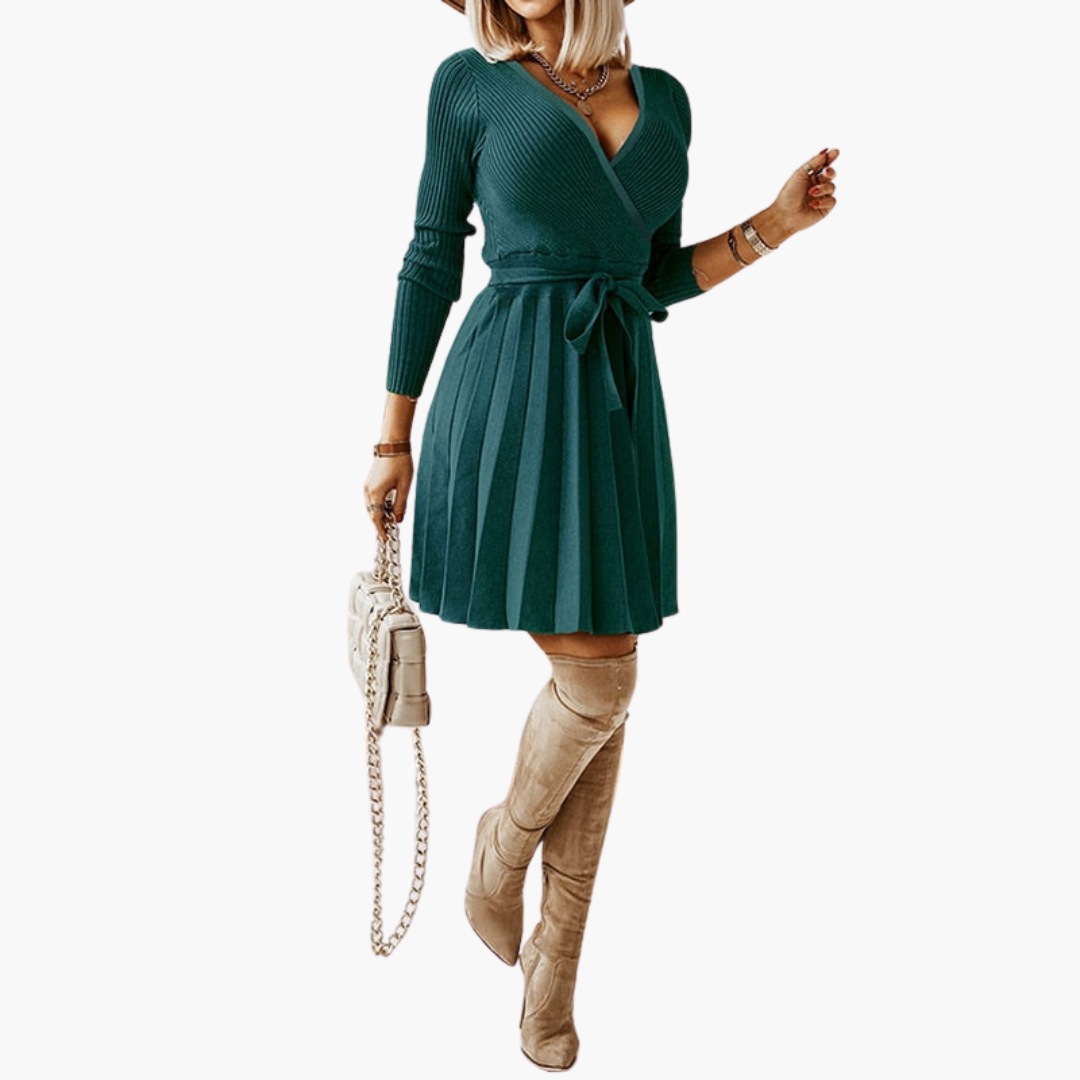 Schickes fließendes Plisseekleid für Frauen - SchmiedeMode