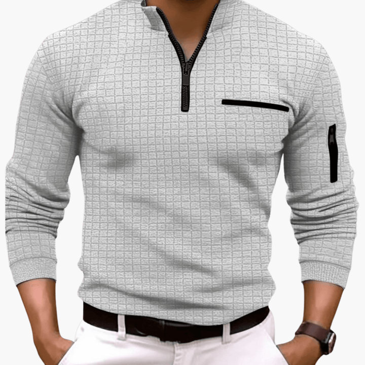 Vielseitiges langärmeliges Poloshirt für Männer - SchmiedeMode